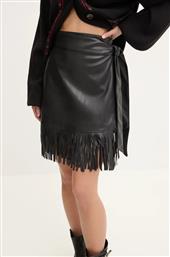 ΦΟΥΣΤΑ VEGAN LEATHER MINI FRINGE JASPRE ΧΡΩΜΑ: ΜΑΥΡΟ, NFDSK591 NEVER FULLY