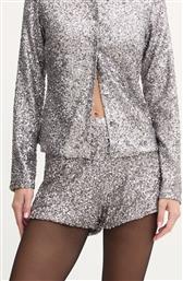 ΣΟΡΤΣ GUNMETAL SEQUIN HOT PANTS ΧΡΩΜΑ: ΑΣΗΜΙ, NFDTR351 NEVER FULLY