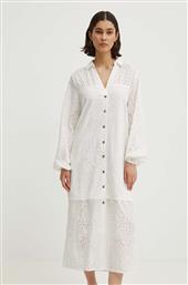 ΒΑΜΒΑΚΕΡΟ ΦΟΡΕΜΑ JENNA SHIRT DRESS ΧΡΩΜΑ: ΑΣΠΡΟ, NFDDR1349 NEVER FULLY