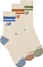 ΑΘΛΗΤΙΚΕΣ ΚΑΛΤΣΕΣ ACTIVE LIFESTYLE STRIPED CREW SOCKS 3 PACKS NEW BALANCE
