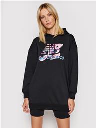 ΜΠΛΟΥΖΑ ATHLETICS ERIN LOREE HOODIE WD11506 ΜΑΥΡΟ OVERSIZE NEW BALANCE