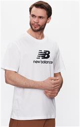 T-SHIRT ESSENTIALS STACKED LOGO MT31541 ΛΕΥΚΟ RELAXED FIT NEW BALANCE