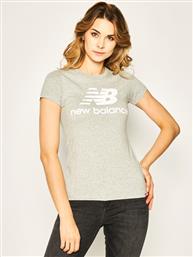 T-SHIRT ESSENTIALS STACKED LOGO TEE WT91546 ΓΚΡΙ ATHLETIC FIT NEW BALANCE