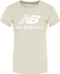 T-SHIRT ESSENTIALS STACKED LOGO TEE WT91546 ΓΚΡΙ ATHLETIC FIT NEW BALANCE