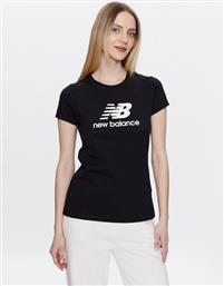 T-SHIRT ESSENTIALS STACKED LOGO WT31546 ΜΑΥΡΟ ATHLETIC FIT NEW BALANCE