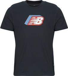T-SHIRT ΜΕ ΚΟΝΤΑ ΜΑΝΙΚΙΑ CUBED LOGO T-SHIRT NEW BALANCE