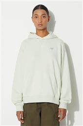 ΒΑΜΒΑΚΕΡΗ ΜΠΛΟΥΖΑ ATHLETICS FRENCH TERRY HOODIE ΓΥΝΑΙΚΕΙΑ, ΧΡΩΜΑ: ΠΡΑΣΙΝΟ, ΜΕ ΚΟΥΚΟΥΛΑ, WT41537NUM NEW BALANCE