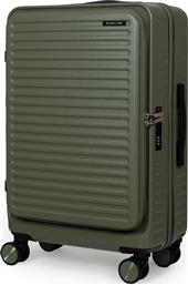 ΒΑΛΙΤΣΑ ΜΕΓΑΛΗ ΜΕ ΡΟΔΕΣ (ABS+PC) N1605/70 GREEN NEWCOM