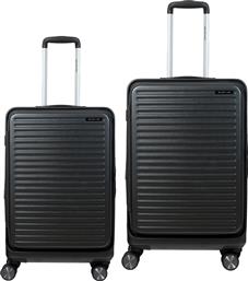 ΒΑΛΙΤΣΕΣ ΣΕΤ (ABS+PC) ΜΕΣΑΙΑ ΜΕΓΑΛΗ N1605 DARK GREY NEWCOM