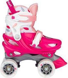 ΠΑΤΙΝΙΑ INLINE SKATES ΡΥΘΜΙΖΟΜΕΝΑ FEATHER DROPS ΦΟΥΞΙΑ/ΡΟΖ NIJDAM από το PLUS4U