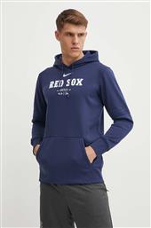 ΜΠΛΟΥΖΑ BOSTON RED SOX ΧΡΩΜΑ: ΝΑΥΤΙΚΟ ΜΠΛΕ, ΜΕ ΚΟΥΚΟΥΛΑ NIKE