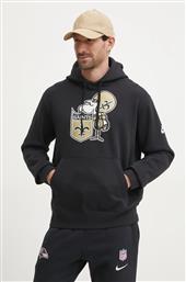 ΜΠΛΟΥΖΑ NEW ORLEANS SAINTS ΧΡΩΜΑ: ΜΑΥΡΟ, ΜΕ ΚΟΥΚΟΥΛΑ, NKDK-00A-7WV-13L NIKE