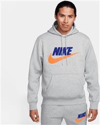 CLUB FLEECE PULLOVER ΑΝΔΡΙΚΗ ΜΠΛΟΥΖΑ ΜΕ ΚΟΥΚΟΥΛΑ (9000173097-75152) NIKE