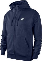 M NSW CLUB HOODIE FZ FT BV2648-410 ΜΠΛΕ NIKE