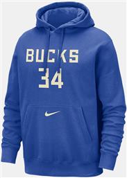 MILWAUKEE BUCKS CLUB HOODIE ΑΝΔΡΙΚΗ ΜΠΛΟΥΖΑ ΜΕ ΚΟΥΚΟΥΛΑ (9000197485-46809) NIKE