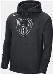 NBA BROOKLYN NETS FLEECE ΑΝΔΡΙΚΗ ΜΠΛΟΥΖΑ ΜΕ ΚΟΥΚΟΥΛΑ (9000110385-1469) NIKE