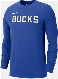 NBA CITY EDITION MILWAUKEE BUCKS ΑΝΔΡΙΚΗ ΜΠΛΟΥΖΑ ΜΕ ΜΑΚΡΥ ΜΑΝΙΚΙ (9000197721-8724) NIKE