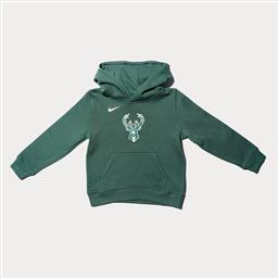 NBA MILWAUKEE BUCKS CLUB LOGO FLEECE ΠΑΙΔΙΚΗ ΜΠΛΟΥΖΑ ΜΕ ΚΟΥΚΟΥΛΑ (9000176859-16333) NIKE