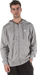 SPORTSWEAR CLUB MEN'S FULL-ZIP HOODIE BV2648-063 ΓΚΡΙ NIKE