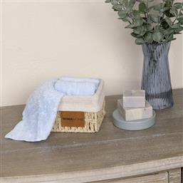 ΚΑΛΑΘΑΚΙ ΜΕ 3 ΤΕΜΑΧΙΑ ΛΑΒΕΤΕΣ 25X25 BAMBOO BLOOM LIGHT BLUE (25X25) NIMA