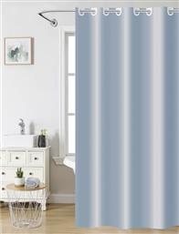 ΚΟΥΡΤΙΝΑ ΜΠΑΝΙΟΥ (180X200) ΜΕ ΤΡΟΥΚΣ AQUA BLUE NIMA