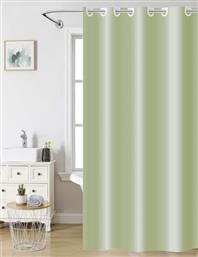 ΚΟΥΡΤΙΝΑ ΜΠΑΝΙΟΥ (180X200) ΜΕ ΤΡΟΥΚΣ L.KHAKI NIMA