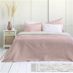 ΚΟΥΒΕΡΛΙ KING SIZE (240X260) 2 ΟΨΕΩΝ NATARA BEIGE/ROSE PINK NIMA