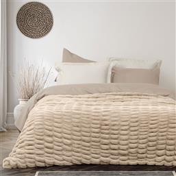 ΚΟΥΒΕΡΤΑ ΓΟΥΝΙΝΗ ΥΠΕΡΔΙΠΛΗ (220X240) MOSSY BEIGE NIMA