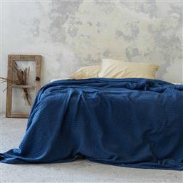 ΚΟΥΒΕΡΤΑ ΠΙΚΕ KING SIZE (240X260) BED LINEN HABIT NAVY BLUE NIMA από το SPITISHOP