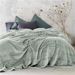 ΚΟΥΒΕΡΤΑ ΒΕΛΟΥΤΕ KING SIZE 240X260 COPERTA SAGE GREEN (240X260) NIMA