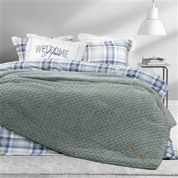 ΚΟΥΒΕΡΤΟΠΑΠΛΩΜΑ ΥΠΕΡΔΙΠΛΟ (220X240) MUFFLE SMOKY GREEN NIMA