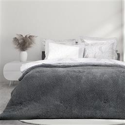 ΚΟΥΒΕΡΤΟΠΑΠΛΩΜΑ KING SIZE 240X260 VELVA DARK GRAY (240X260) NIMA