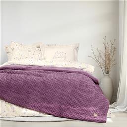 ΚΟΥΒΕΡΤΟΠΑΠΛΩΜΑ ΜΟΝΟ 160X220 MUFFLE MAUVE (160X220) NIMA