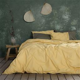 ΠΑΠΛΩΜΑΤΟΘΗΚΗ KING SIZE (ΣΕΤ 240X260) BED LINEN ARCATA MUSTARD BEIGE NIMA