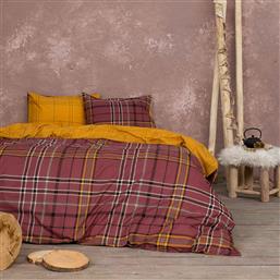 ΠΑΠΛΩΜΑΤΟΘΗΚΗ KING SIZE (ΣΕΤ 240X260) BED LINEN KESTER WINE RED NIMA