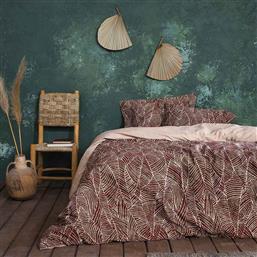 ΠΑΠΛΩΜΑΤΟΘΗΚΗ ΜΟΝΗ (ΣΕΤ 160X240) 2 ΟΨΕΩΝ BED LINEN FOLIO WINE RED NIMA