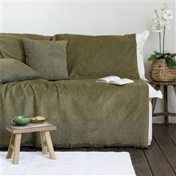 ΡΙΧΤΑΡΙ ΤΡΙΘΕΣΙΟΥ ΚΑΝΑΠΕ (180X300) PLAIN GREEN NIMA από το SPITISHOP