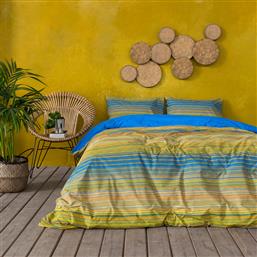 ΣΕΝΤΟΝΙΑ ΥΠΕΡΔΙΠΛΑ (ΣΕΤ 220X260) BED LINEN SAMIRA BLUE NIMA από το SPITISHOP