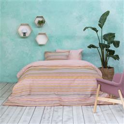 ΣΕΝΤΟΝΙΑ ΜΟΝΑ (ΣΕΤ) BED LINEN SAMIRA PINK ΜΕ ΛΑΣΤΙΧΟ 100X200+32 ΜΕ ΛΑΣΤΙΧΟ 100X200+32 NIMA