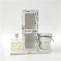 ΣΕΤ ΑΡΩΜΑΤΙΚΟ ΧΩΡΟΥ ΜΕ ΣΤΙΚ 70ML & ΑΡΩΜΑΤΙΚΟ ΚΕΡΙ 130GR - CHRISTMAS SPIRIT NIMA
