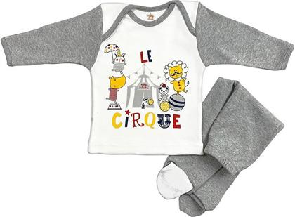 ΠΥΤΖΑΜΕΣ 132 ΓΚΡΙ ΜΕΛΑΝΖΕ/ΛΕΥΚΟ (74CM)-(6-12 ΜΗΝΩΝ) NINA CLUB