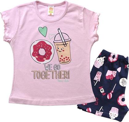 ΠΥΤΖΑΜΕΣ 152 ΡΟΖ/ΣΚΟΥΡΟ ΜΠΛΕ (121-129CM)-(7 ΕΤΩΝ) NINA CLUB