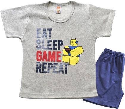 ΠΥΤΖΑΜΕΣ 156 ΓΚΡΙ ΜΕΛΑΝΖΕ/ΜΠΛΕ (129-140CM)-(8 ΕΤΩΝ) NINA CLUB