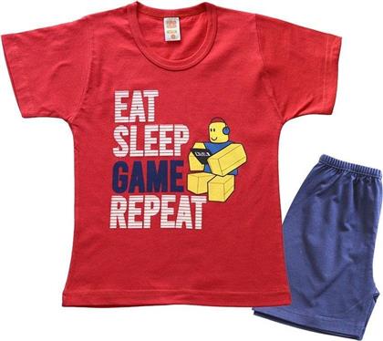 ΠΥΤΖΑΜΕΣ 156 ΚΟΚΚΙΝΟ/ΜΠΛΕ (90-98CM)-(2 ΕΤΩΝ) NINA CLUB