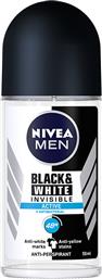 ΑΠΟΣΜΗΤΙΚΟ ROLL ON INVISIBLE FOR BLACK & WHITE ACTIVE MEN (50 ML) NIVEA από το e-FRESH