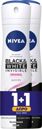 ΑΠΟΣΜΗΤΙΚΟ SPRAY BLACK & WHITE CLEAR INVISIBLE DEO (150 ML) 1+1 ΔΩΡΟ NIVEA από το e-FRESH