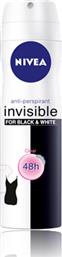 ΑΠΟΣΜΗΤΙΚΟ SPRAY BLACK & WHITE CLEAR INVISIBLE DEO (150 ML) NIVEA