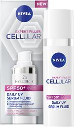 EXPERT FILLER CELLULAR SPF50+ DAILY UV SERUM FLUID ΛΕΠΤΟΡΡΕΥΣΤΟΣ ΟΡΟΣ ΗΜΕΡΑΣ ΥΨΗΛΗΣ ΠΡΟΣΤΑΣΙΑΣ 40ML NIVEA