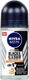 MEN BLACK & WHITE INVISIBLE ULTIMATE IMPACT 48H PROTECTION DEO ROLL-ON ΑΝΔΡΙΚΟ ΑΠΟΣΜΗΤΙΚΟ 48ΩΡΗΣ ΠΡΟΣΤΑΣΙΑΣ 50ML NIVEA