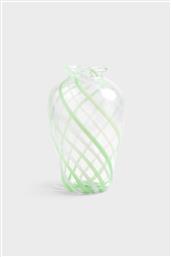 ΓΥΑΛΙΝΟ ΒΑΖΟ ΜΕ ΔΙΑΚΟΣΜΗΤΙΚΕΣ ΓΡΑΜΜΕΣ ''YOGU'' - 2905-02 &K AMSTERDAM